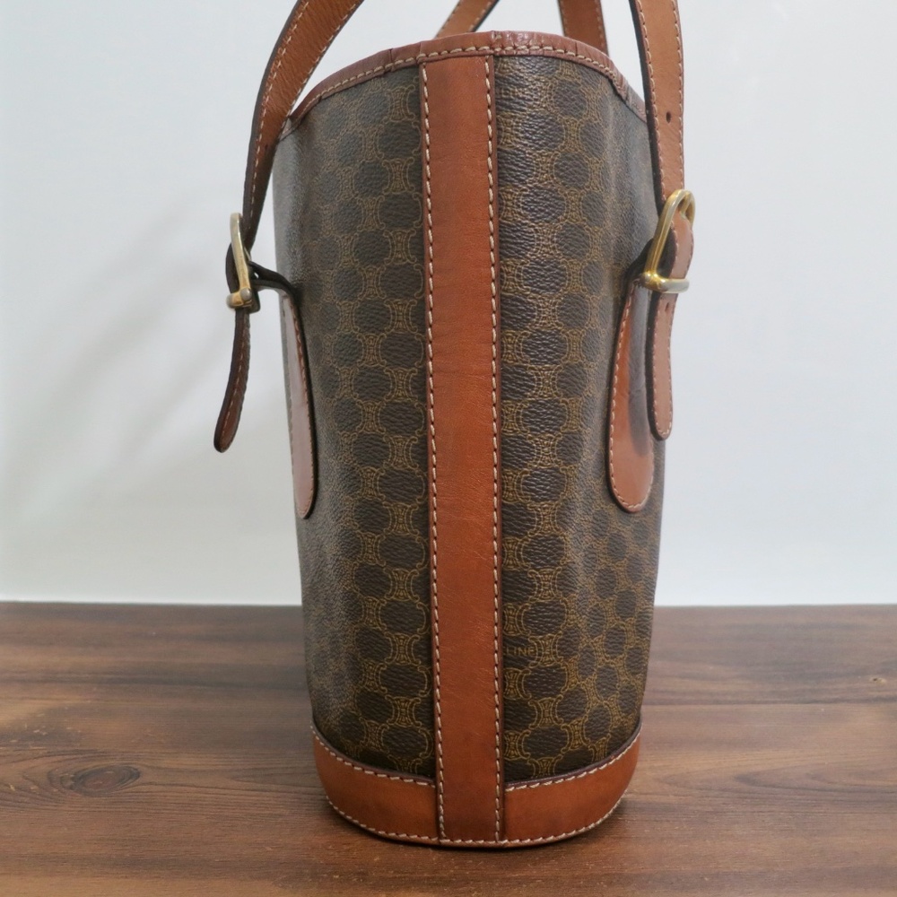 Celine Macadam Tote with COA Size Medium Vintage Circa 1970-80 - Picture 10 of 16